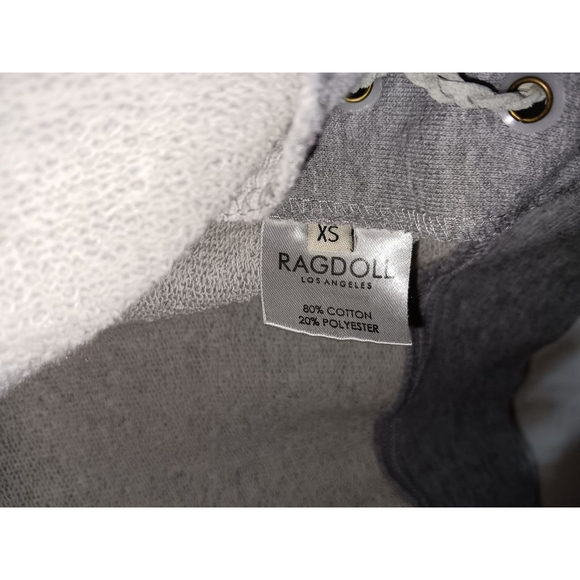 Ragdoll! Edgy Side Laced Sweatshirt with Embrodierd Stich Detail Well Made C/P - Picture 14 of 14